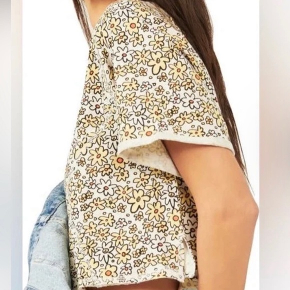 🌼Free People 🌼Sammie Stripe Cotton Crop Raglan Tee ☮️ BNWT ☮️ - Picture 3 of 16